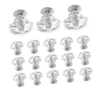 LOORGVEL 26pcs Clear Acrylic Drawer Handles Versatile Clear Cabinet Knobs for Dressers Wardrobes Multipurpose Kitchen Drawer Pulls for Cabinets Furniture