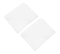 LOORGVEL 2pcs A4 Horizontal Acrylic Wall Mount Literature Organizer, White Brochure Holder for Office Flyers, Magazine Rack, and Pamphlet Display