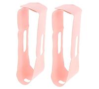 LOORGVEL 2Pcs Adjustable Comfortable Chin Strap for Snoring Men Women Breathable Mesh Snore Jaw Support Washable Sleep Aid to Keep Mouth Shut and Stop Snoring Pink