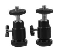 LOORGVEL 2pcs Aluminum Alloy Camera Ball Head Tripod Mount Rotating Swivel Head for Projectors DSLR Cameras Compatible with Photography Lighting Accessories