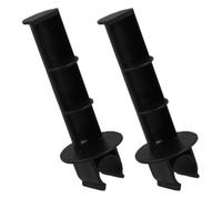 LOORGVEL 2pcs Black Toilet Paper Holder for Commode Chair Accessories, Plastic Clip-On Tissue Roll Dispenser for Seniors and Nursing Patients, Replacement Toilet Paper Roller for Bathroom