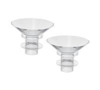 LOORGVEL 2pcs Breast Pump Flange Inserts for Pumps Compatible Silicone Washable Wearable Flange Inserts
