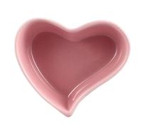 LOORGVEL 2pcs Ceramic Hamster Feeding Bowls Non-spill Heart-shaped Pet Bowls for Small Animals Including Hamsters and Guinea Pigs, Sturdy Pet Ceramic Food Dishes for Animal Feeding Supplies