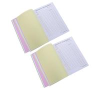 LOORGVEL 2Pcs Contractor Invoice Book 8.25" X 5.7" Small Business Work Order Invoice Receipt Booklet with 60 Blank Sheets Per Book, 3-Part Carbonless Purchase Order Forms for Maintenance