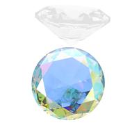 LOORGVEL 2pcs Crystal Diamond Paperweight Transparent Ab Multi Faceted Glass Decorations for Manicure Jewelry Photo Props Home Display