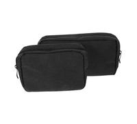 LOORGVEL 2Pcs Digital Accessories Storage Bags Compact Travel Organizer for Chargers USB Cables Earphones Protective Cable Case for Electronics Accessories Black