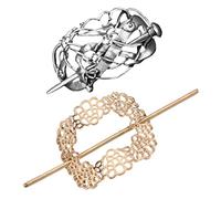 LOORGVEL 2pcs Elegant Vintage Hairpin for Women Hair Stick Clips for Ponytail Holder