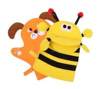 LOORGVEL 2pcs Exfoliating Shower Gloves with Cute Bee and Bear Design Gentle Rough Bath Mitts for Body Scrubbing and Skin Cleansing Lightweight Polyester Material for Comfortable Use