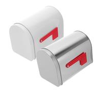 LOORGVEL 2pcs Gift Postage Box Mailbox Hanging Mail Organizer Small Treats Containers Empty Candy Containers Small Cookies Chocolate Candies Tinplate