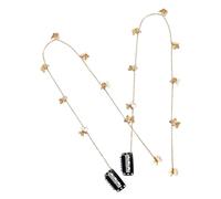 LOORGVEL 2pcs Gold Butterfly Hair Chains for Braids Women Hair Accessories Decorative Jewelry Styling Tools DIY Headwear for Weddings Parties Stage Performances