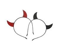 LOORGVEL 2pcs Halloween Devil Headbands Sequin Hair Hoops Party Cosplay Costume Supplies for Devil Horns Headband Red Boys and Girls Party