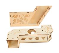 LOORGVEL 2pcs Hamster Wooden Tunnel Smooth Edges Pet Exercising for Small Animals Hamsters Mice Guinea Pigs Creative Maze House for Agility and Obesity Prevention