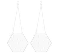 LOORGVEL 2pcs Hanging Earring Organizer Hexagon Iron Wall Holder with Innovative Design Light Weight for Home and Store, Prevent Jewelry from Becoming Messy Convenient to Use Gorgeous