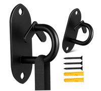 LOORGVEL 2pcs Heavy Duty Titanium Steel Wall Hooks Resistance Band Anchors with Secure Detachment Prevention for Workout Suspension Versatile Mounting Doors Walls Ceilings for Fitness