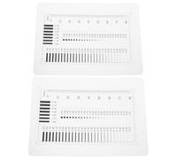 LOORGVEL 2Pcs High Precision Flaw Detection Film Rulers Plastic Gauge Tool for Sec Size Estimation and Diameter Measurement, Chest Card Width Defect Measuring Chart for Professional