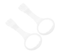 LOORGVEL 2pcs Infant Pull up Rings for Crib and Playpen, Portable White Pp Baby Pull Rings with Attractive Design, Safe Toddler Walking Assistant for Nursery and Travel