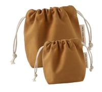 LOORGVEL 2Pcs Large Capacity Drawstring Makeup Bags Portable Cosmetic Storage Pouches for Travel and Daily Use Tear-Resistant Canvas Organizer with Nursing Pocket
