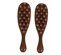 LOORGVEL 2pcs Massage Comb Scalp Massage Wood Comb Hair for Styling Wide Tooth Stick Bamboo Brush Fine Tooth Round Wooden Barber Brown Sandalwood