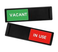 LOORGVEL 2Pcs Meeting Privacy Slide Door Signs Acrylic Abs Easy Slide Indicator for Occupied Vacant Status High Visibility Color Design for Office Restroom Conference