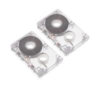 LOORGVEL 2pcs Mini Clear Blank Cassette Tapes Voice Recording for Interview Machines Portable Audio for Music Speech DIY Projects Compatible with Various Recorders
