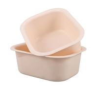 LOORGVEL 2Pcs Non-Slip Thick Plastic Changing Table Basin for Diaper Station, Rectangular Wash Tub for Face Washing and Bathing, Heat Resistant Care Accessories