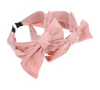 LOORGVEL 2Pcs Oversized Satin Bow Headband for Women Knotted Wide Hair Band Lightweight Hair Accessory Chic Stylish Hairpiece for Everyday Wear