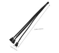 LOORGVEL 2pcs Pin Pwm PC Fan Splitter Cable to Connector Wire Adapter for Desktop CPU Cooling Easy Installation Sleeved Braided Extension Cable