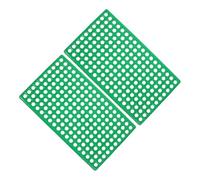 LOORGVEL 2pcs Plastic Rabbit Cage Floor Mats Round Holes, Protective Waterproof Animal Cage Pads 30x50cm for Bunny, Hamster, Rat Indoor Habitat Flooring