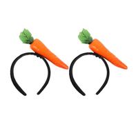 LOORGVEL 2pcs Plush Carrot Cosplay Headband Comfortable to Wear and Fits Snugly, Unique Cartoon Style Hair Accessories for Easter Party and Wedding Dress