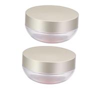LOORGVEL 2Pcs Portable Loose Powder Case Compact Empty Cosmetic Containers with Tight Cover for Travel Makeup Storage and Mixing Reusable Makeup Powder Boxes for Women