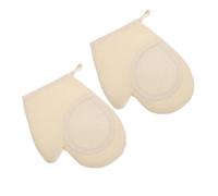 LOORGVEL 2Pcs Premium Loofah Bath Gloves for Shower Exfoliating and Deep Body Cleaning Cotton Back Scrubbers for Neck Shoulders and Full Body Use Convenient Fit for Daily Home Bathing
