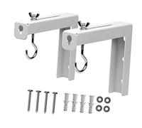 LOORGVEL 2pcs Projection Screen Hanger Wall Mount Brackets for Projector Screen Stand for Office and Home Use Ceiling Mount Compatibility