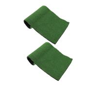 LOORGVEL 2PCS Reptile Carpet Artificial Grass Turf Terrarium Liner Soft Stable Floating Turtle Platform for Bearded Dragon Snake Lizard Gecko Aquarium Mat