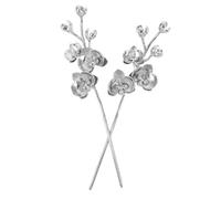 LOORGVEL 2pcs Retro Butterfly Orchid Hair Chopsticks Lightweight Vintage Flower Hair Sticks for Women Elegant Chinese Style Hairstyling Accessories for Traditional and Modern Looks