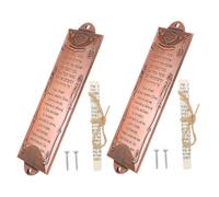 LOORGVEL 2pcs Retro Mezuzah with Scroll for Door and Window Religious Home Decor Plaque for Catholic and Jewish Traditions Craftsmanship Easy to Install Red Bronze Finish