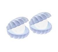 LOORGVEL 2pcs Shell Shaped Night Light Fine Workmanship Vinyl Material Cute and Creative Table Lamp for Bedroom Decor and Boys and Girls Room Ornament