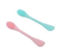 LOORGVEL 2pcs Silicone Facial Cleansing Brush Manual Face Wash Cleaner Dual Head Design for Deep Dirt Removal and Gentle Massage Durable Safe Material Suitable for Sensitive Skin