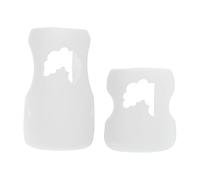 LOORGVEL 2pcs Silicone Nursing Bottle Sleeves Baby Bottle Covers Anti-Slip Reusable Protective Case in Daily Life