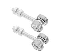 LOORGVEL 2pcs Sliding Door Trolley Rollers Dual Bearing Pulley for Barn Patio Wardrobe Doors Silent Smooth Operation with Flexible Installation Stable Alignment for Greenhouse