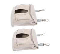 LOORGVEL 2pcs Small Guinea Pig Feeding Bags Hangable Hay Storage Pouches Easy Clean Pet Feeders for Rabbits and Small Animals