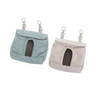 LOORGVEL 2Pcs Small Pet Feeding Bag for Rabbits Chinchillas Guinea Pigs Capacity Durable Hay Feeder Pouch with Narrow Opening to Reduce Waste Hanging Cage Accessory for Small Animals