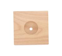 LOORGVEL 2pcs Square Wooden Table Lamp Base DIY Replacement for Night Light Easy to Install with Pre Drilled for Home Decor and Creative Lighting