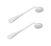 LOORGVEL 2Pcs Stainless Steel Adaptive Utensils for Elderly Ergonomic Shake Spoons for Portable Tableware for Disabled and Seniors Convenient Feeding