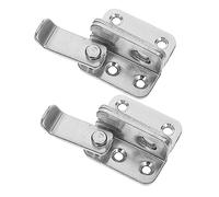 LOORGVEL 2pcs Stainless Steel Door Privacy Latch Heavy Duty Sliding Barn Door Lock for Security and Safety Reinforced Gate for Home Apartment Hotel Use Durable Intrusion Lock