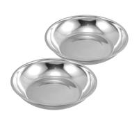 LOORGVEL 2Pcs Stainless Steel Weighing Dish 25Cm for Mechanical Dial Scale Industrial Platform Scale Pan Precision Component Suitable for Kitchen and Laboratory Use