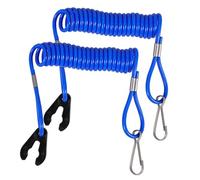LOORGVEL 2pcs Thickened Engine Lanyard Emergency Kill Switch Cord for Motor Boats with Quick Installation Safety Stop Rope for Wide Range of Watercraft Blue
