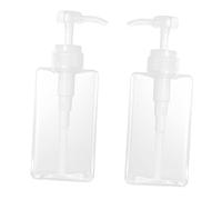 LOORGVEL 2pcs Travel Toiletries Bottles Plastic Subpackaging Containers Pump for Shampoo Lotion Soap