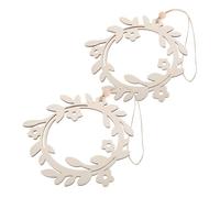 LOORGVEL 2PCS Unfinished Wooden Wreath Frames for DIY Floral Crafts Scandinavian Style Flower Wreath Forms for Wall Hanging Table Decor Christmas and Wedding Decorations