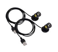 LOORGVEL 2Pcs USB Small LED Spotlight White Light for Display Cabinet Standing Spotlights with Eye Protection and Low Consumption Corrosion Indoor Showcase Lighting