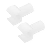 LOORGVEL 2pcs Wheelchair Parts Replacements Wheelchair Maintenance Parts Drive Seat Rail Guide Bumper Pads Transport Chairs Seat Rail Support Blocks White